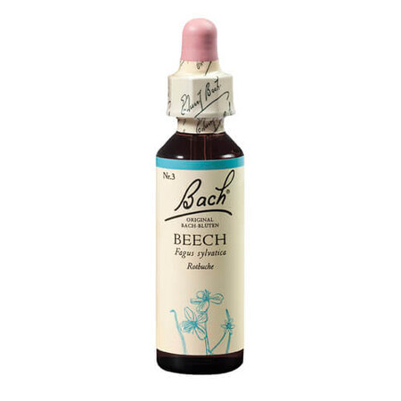 Gouttes de fleurs de Bach Original Beech, 20 ml, Rescue Remedy