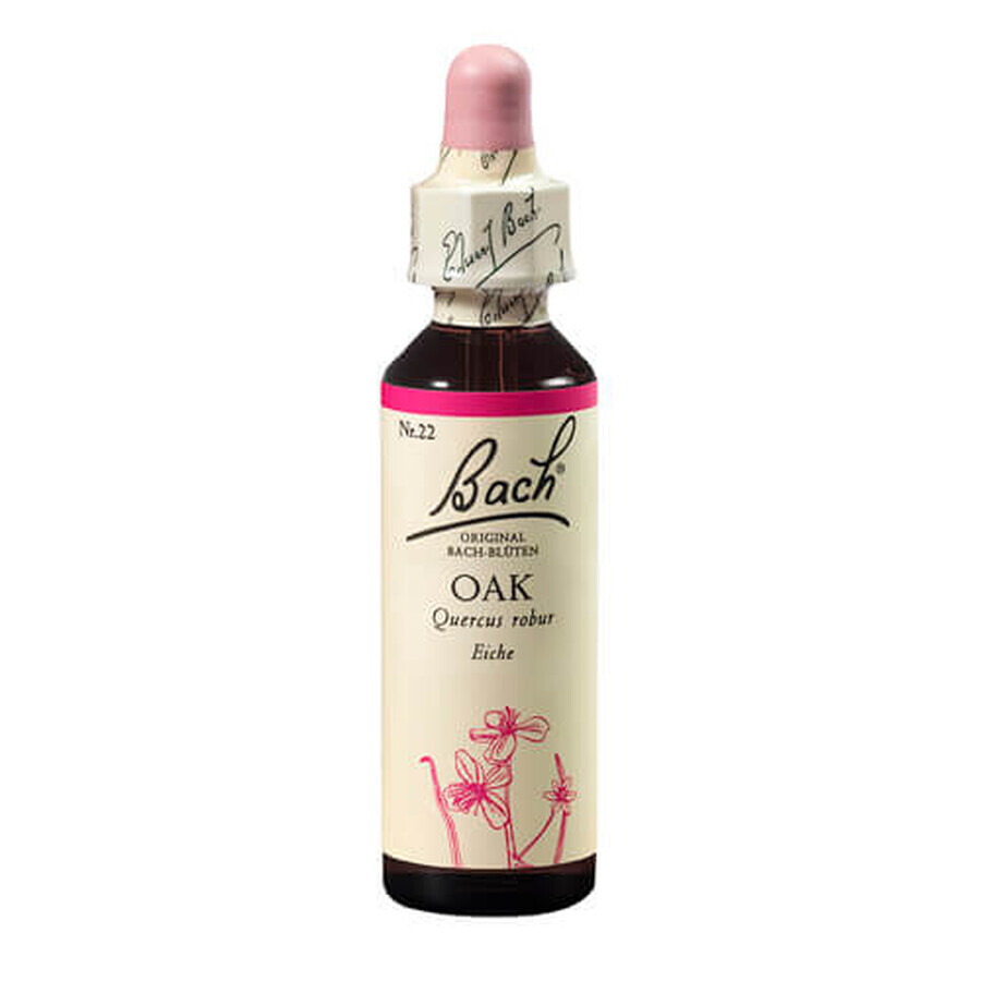Bach Original Oak Oak Drops Flower Remedy, 20 ml, Rescue Remedy (remède de secours)