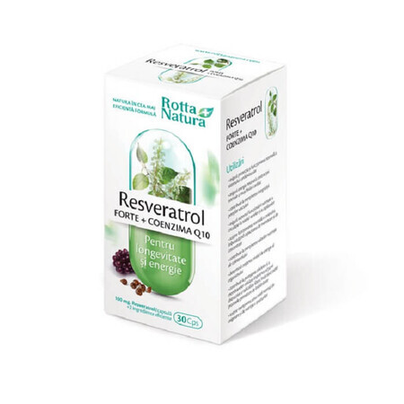 Resveratrol Forte + Coenzyme Q10, 30 gélules, Rotta Natura