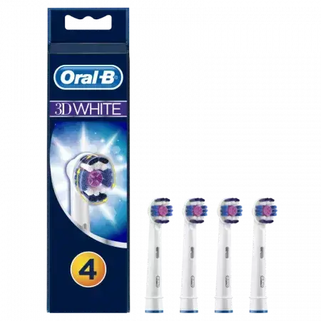 Porte-brosse à dents électrique Braun 3D White, 4 pièces, Oral-B
