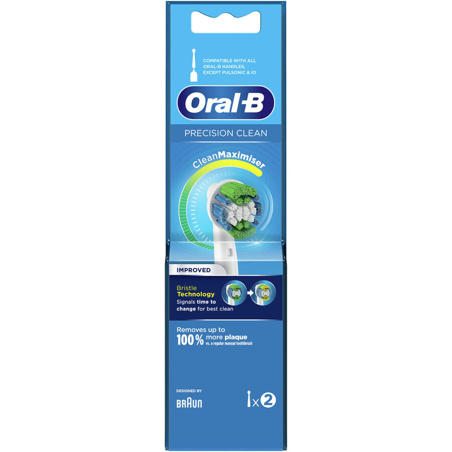 Recharge pour brosse à dents électrique Braun Precision Clean, 2 pièces, Oral-B
