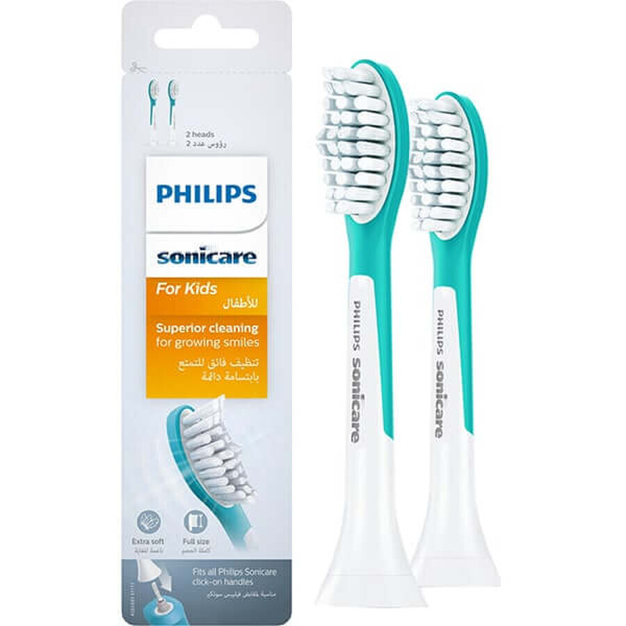 Rezerve pentru periuta de dinti electrica pentru copii 7 ani, 2 bucati, Philips Sonicare