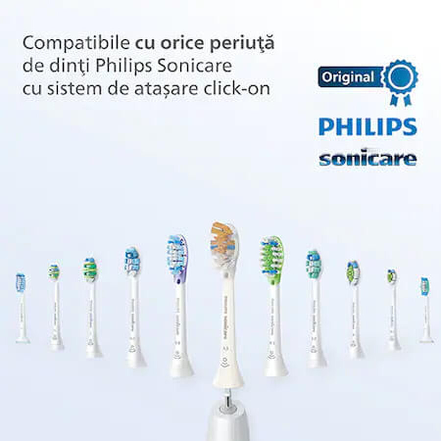 Recharge pour brosse à dents électrique W2 Optimal White, 2 pièces, HX6062/10, Philips Sonicare