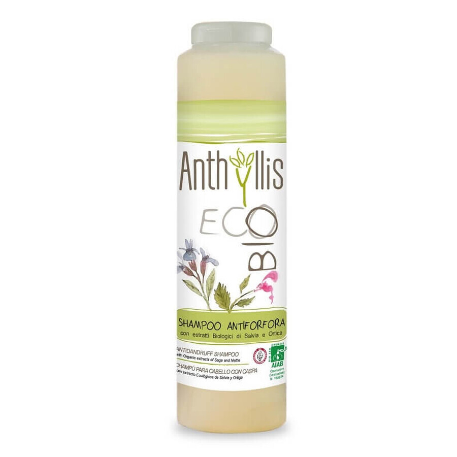 Shampooing anti-paludisme à l'extrait de sauge et d'ortie Eco Bio, 250 ml, Anthyllis