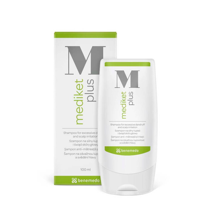 Benemedo Mediket Plus Dermatologisches Shampoo gegen Hautausschlag und Irritationen, 100 ml