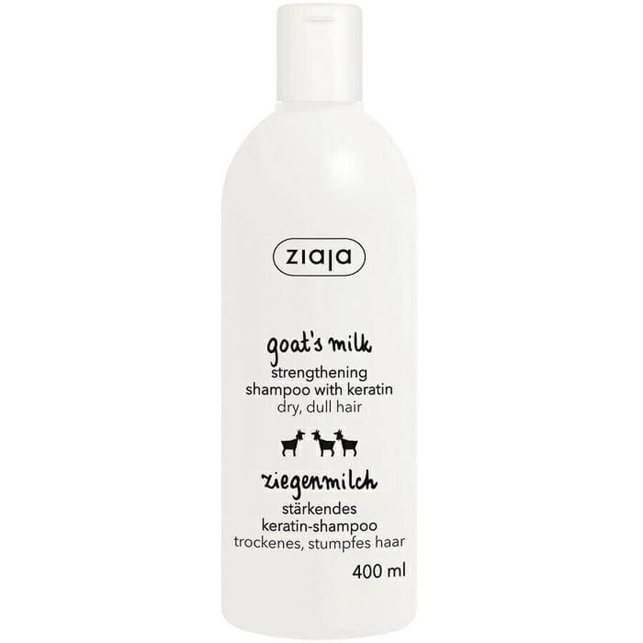 Shampoo zur Stärkung der Haare mit Ziegenmilch und Keratin, 400 ml, Ziaja