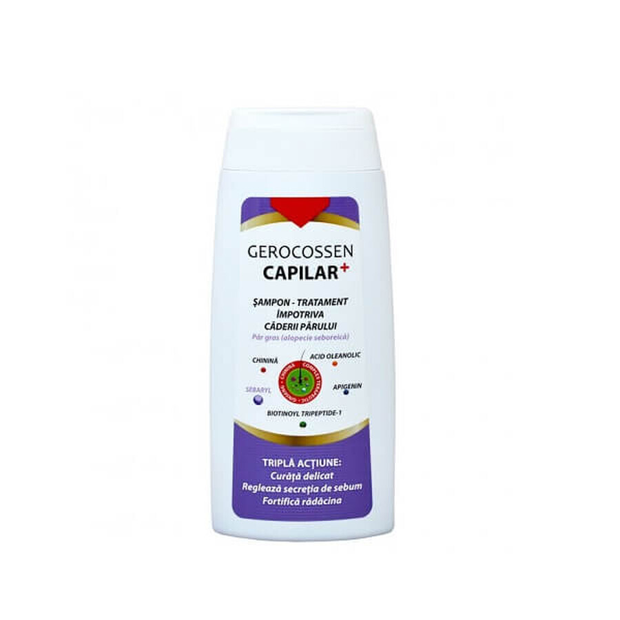 Shampooing anti-chute pour cheveux gras Capilar+, 275 ml, Gerocossen