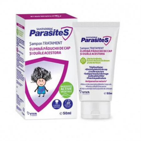 Shampooing contre les poux Parasites Santaderm, 50 ml, Viva Pharma