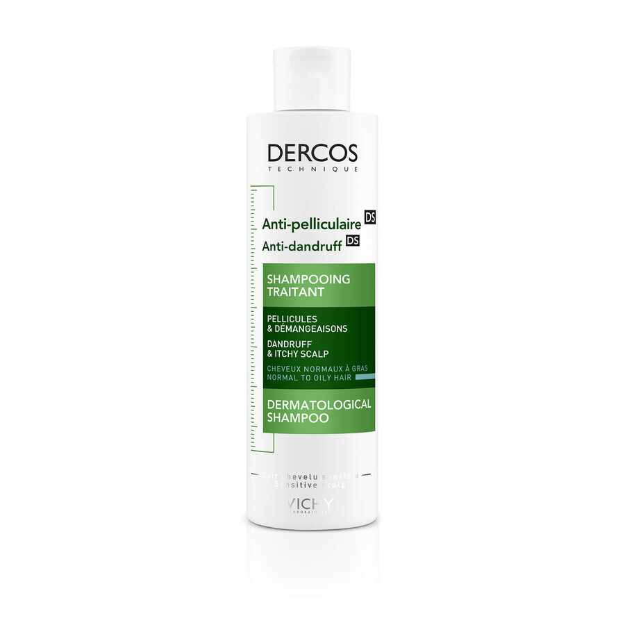 Vichy Dercos Shampooing anti-matière pour cheveux normaux et gras, 200 ml
