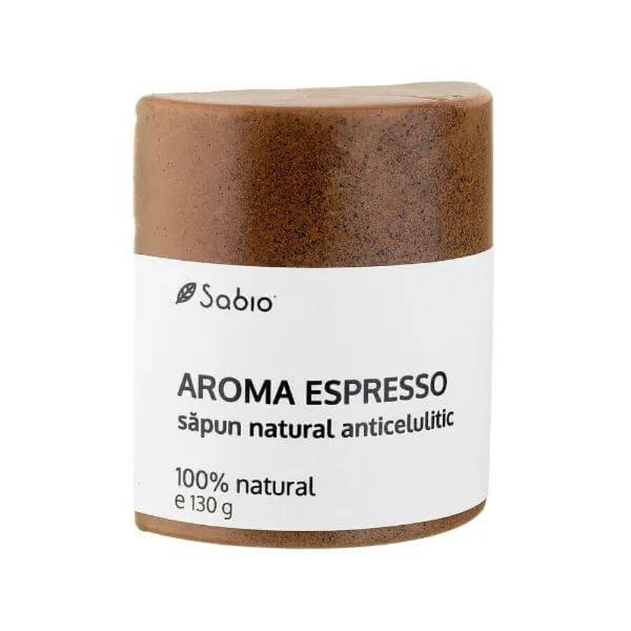 Natürliche Anti-Cellulite-Seife mit Espresso-Geschmack, 130 g, Sabio