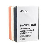 Savon naturel à l'argile brésilienne et aux flocons de luffa Magic Touch, 130 g, Sabio
