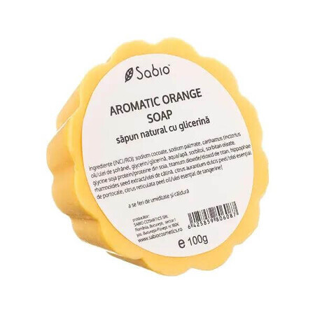Sapone naturale con glicerina Aromatico Arancia, 100 g, Sabio