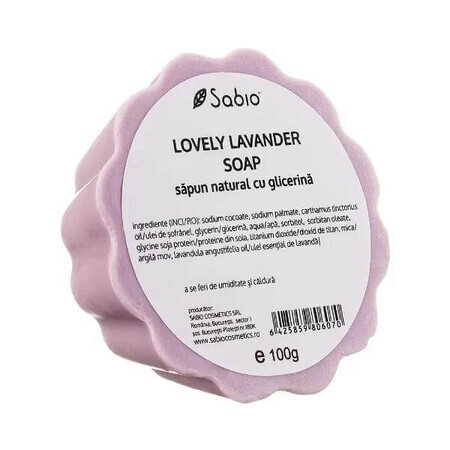 Lovely Lavender Natural Glycerine Soap, 100 g, Sabio