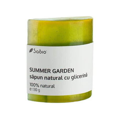 Savon naturel à la glycérine jardin d'été, 130 g, Sabio