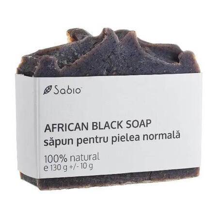 Savon naturel pour peau normale Noir africain, 130 g, Sabio