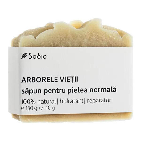 Sapone naturale per pelli normali con Albero della Vita, 130 g, Sabio