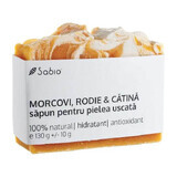 Naturseife für trockene Haut mit Karotten, Granatapfel und Rosskastanie, 130 g, Sabio