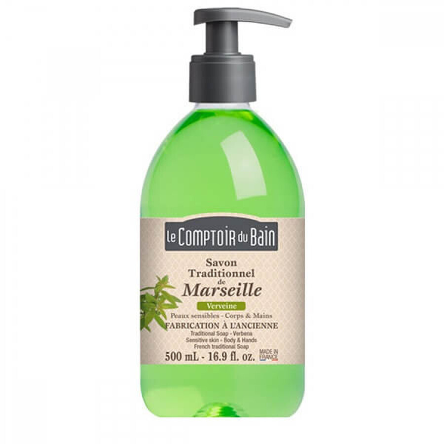 Sapun traditional de Marsilia cu parfum de Verbina, 500 ml, Le Comptoir du Bain