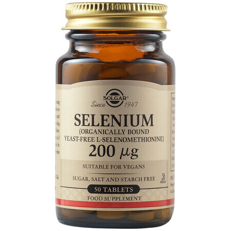 Solgar Selenio 200 mcg, 50 compresse