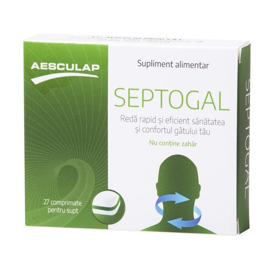 Septogal sans sucre, 27 comprimés, Aesculap