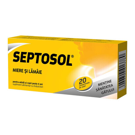 Septosol mit Honig und Zitrone Herbaflu, 20 Tabletten, Biofarm