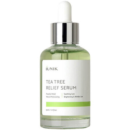 Beruhigendes und feuchtigkeitsspendendes Gesichtsserum Tea Tree Relief, 50 ml, Iunik