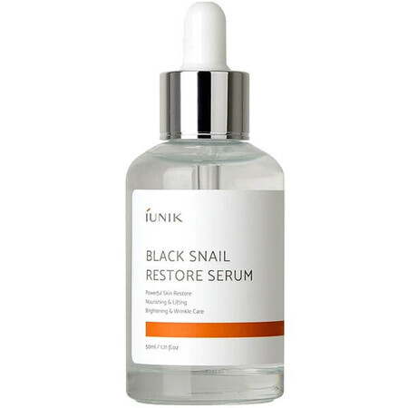 Siero viso rigenerante per donna Black Snail, 50 ml, Iunik