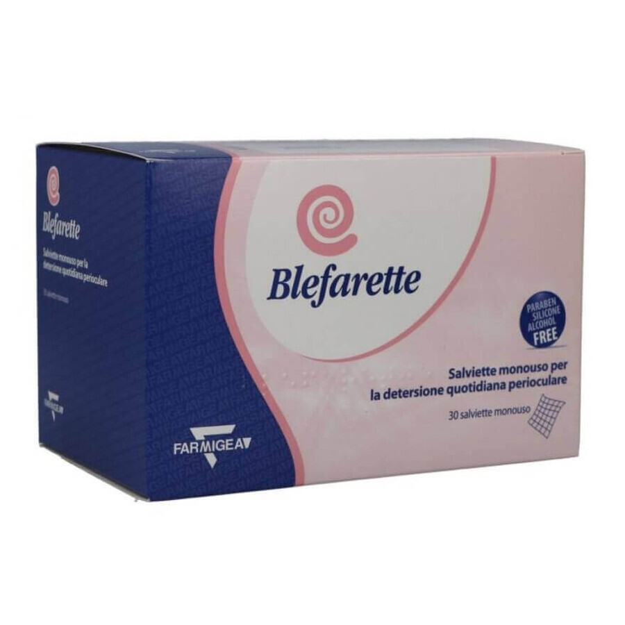 Blefarette lingettes oculaires stériles jetables, 30 pièces, Farmigea