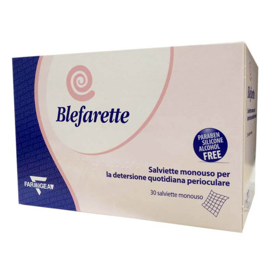 Blefarette lingettes oculaires stériles jetables, 30 pièces, Farmigea