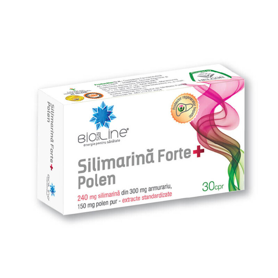 Silimarin Forte + Pollen, 30 comprimés, Helcor