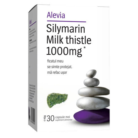 Chardon Marie Silymarine 1000 mg, 30 gélules, Alevia