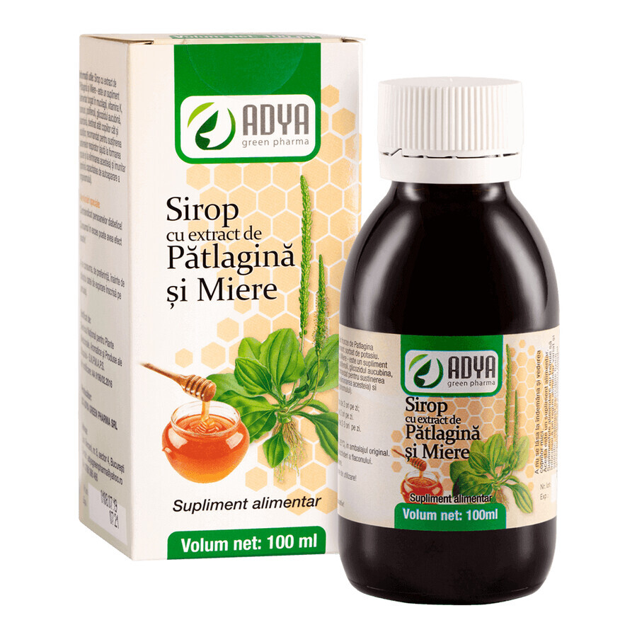 Sirop à l'extrait d'églantier et de miel, 100 ml, Adya Green Pharma
