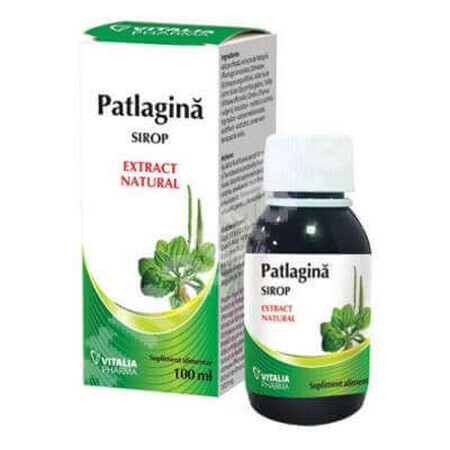 Sirop de patlagină, 100 ml, Vitalia