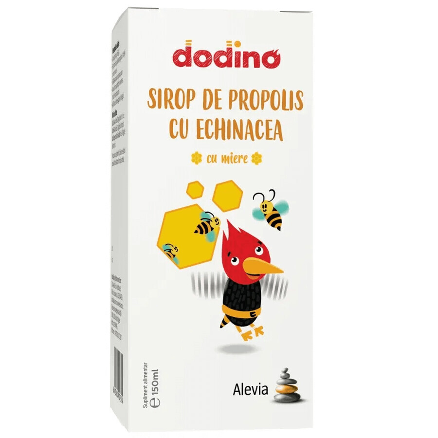 Sirop de propolis à l'échinacée et au miel Dodino, 150 ml, Alevia
