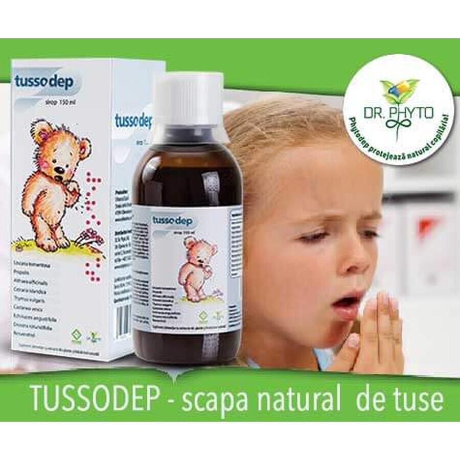 Sciroppo per la tosse per bambini Tussodep, 150 ml, Dr. Phyto