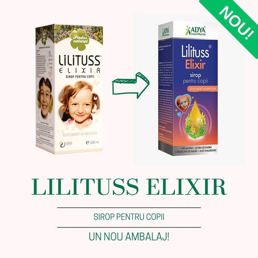 Sirop pour bébé Lilituss Elixir, 200 ml, Adya
