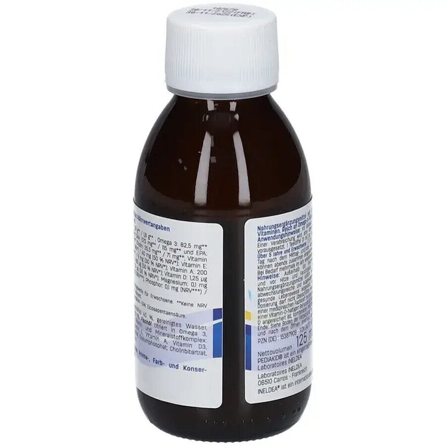 Syrup for children Omega 3 and Vitamin A, C, D, E with cola flavor, 125 ml, Pediakid