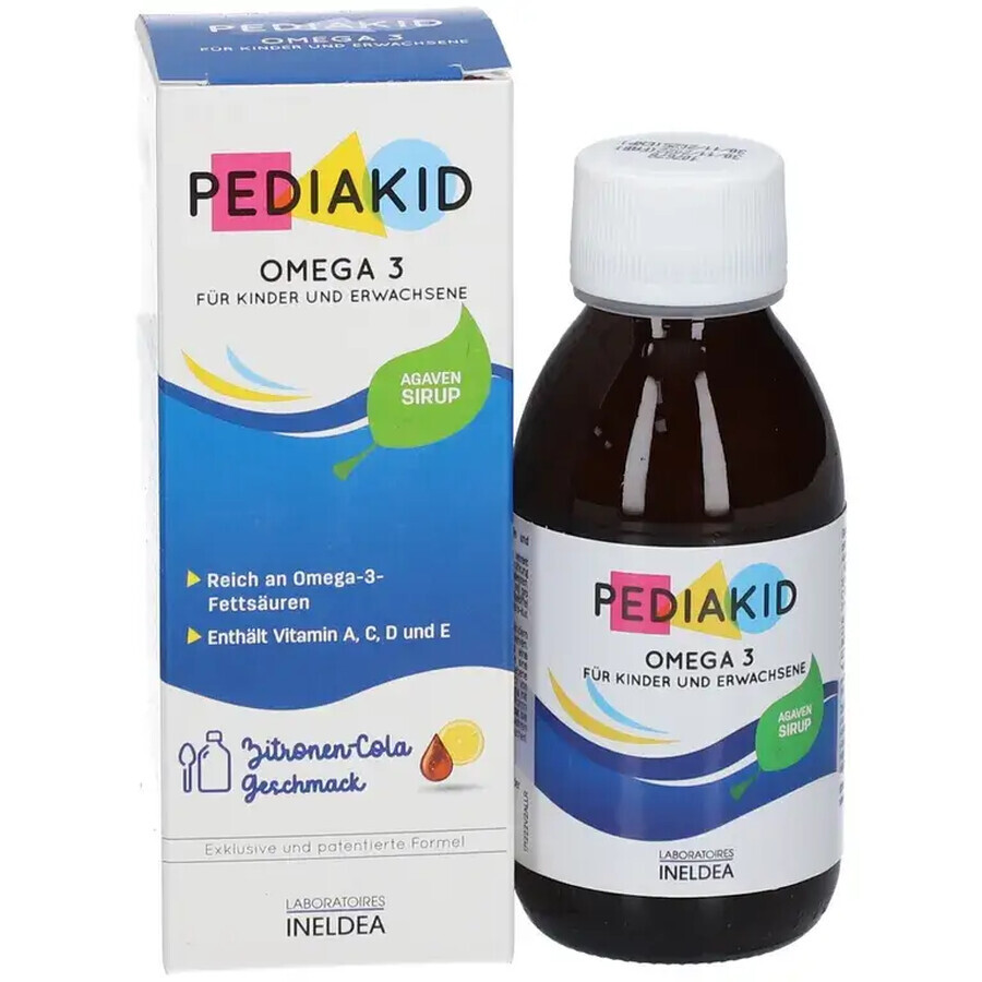 Syrup for children Omega 3 and Vitamin A, C, D, E with cola flavor, 125 ml, Pediakid