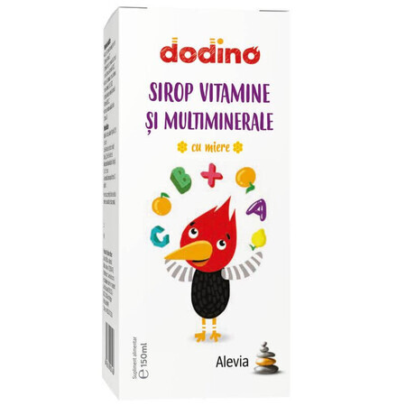 Sirop de vitamines et de minéraux Dodino, 150 ml, Alevia