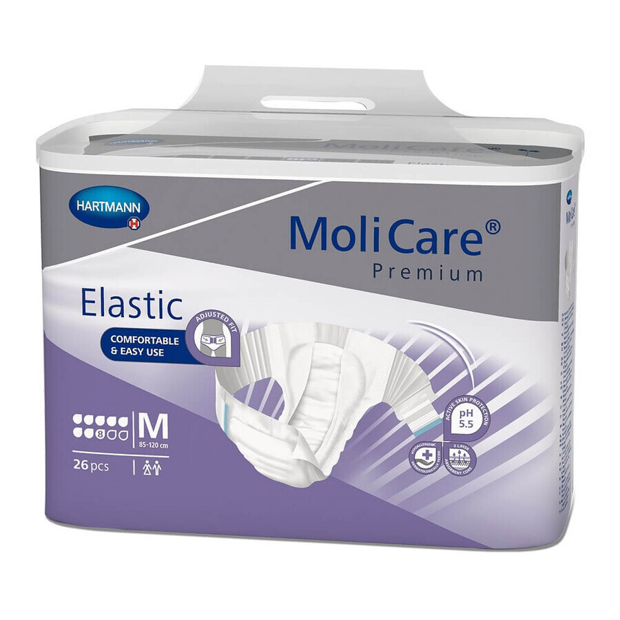 MoliCare Premium Elastic incontinence slip 8 PIC taille M (165472), 26 pièces, Hartmann