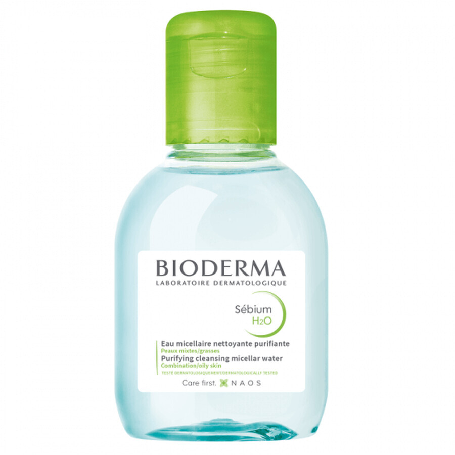 Bioderma H2O Sebium Solution micellaire pour peaux mixtes et grasses, 100 ml