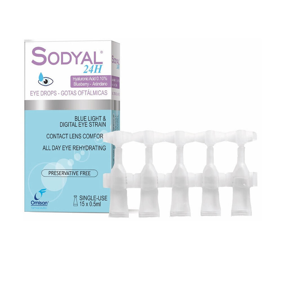SODYAL solution ophtalmique 24H, 15 x 0,5ml, Omisan Farmaceutici