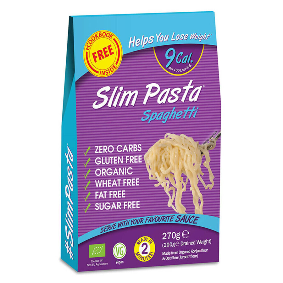 Spaghetti à base de farine de konjac biologique Slim Pasta, 270 g, No Sugar Shop Évaluations