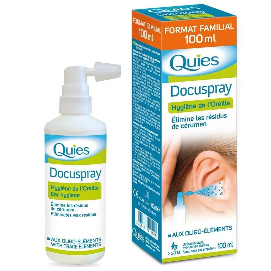 Spray auricular bazat pe elemente marine Docuspray, 100 ml, Quies