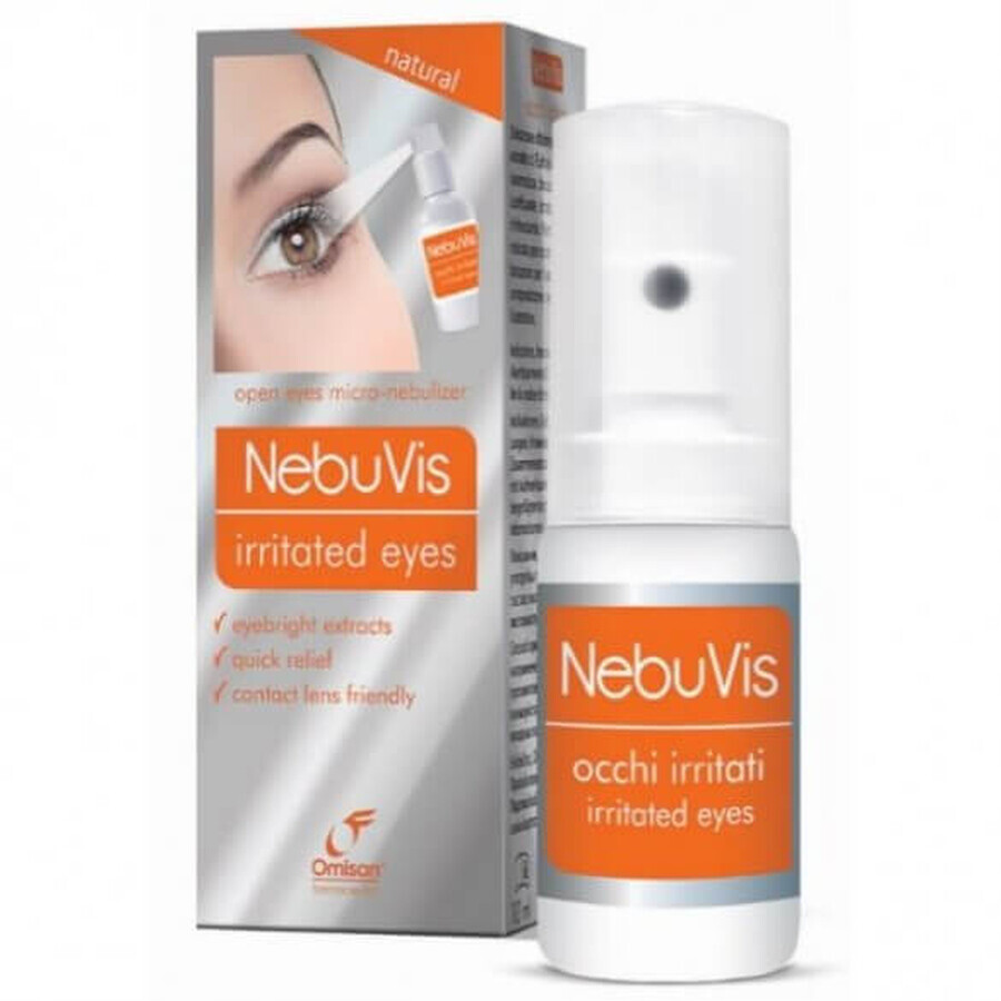 NebuVis spray micro-nébulisant pour les yeux ridés à l'herbe à chat, 10 ml, Omisan Farmaceutici