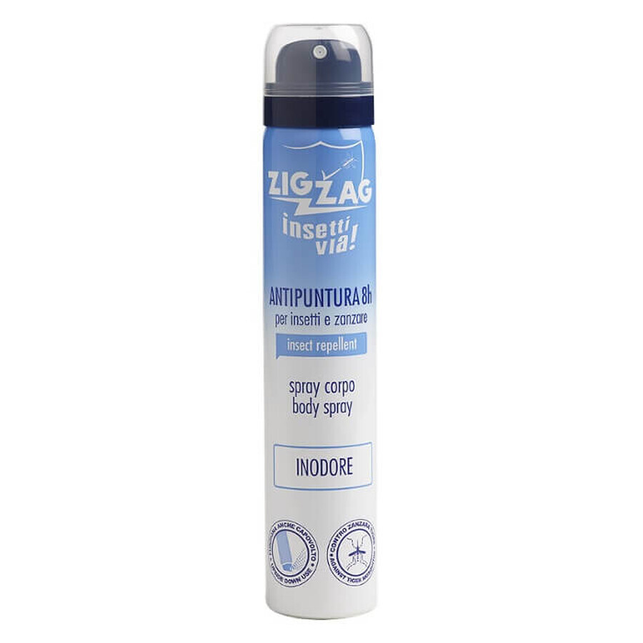 Spray corporel contre les moustiques et les insectes Inodor, 100 ml, Zig Zag