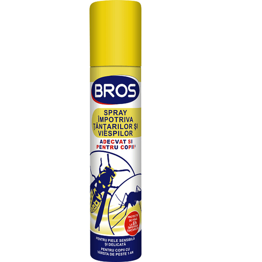 Spray contre les moustiques et les guêpes, 90 ml, Bros