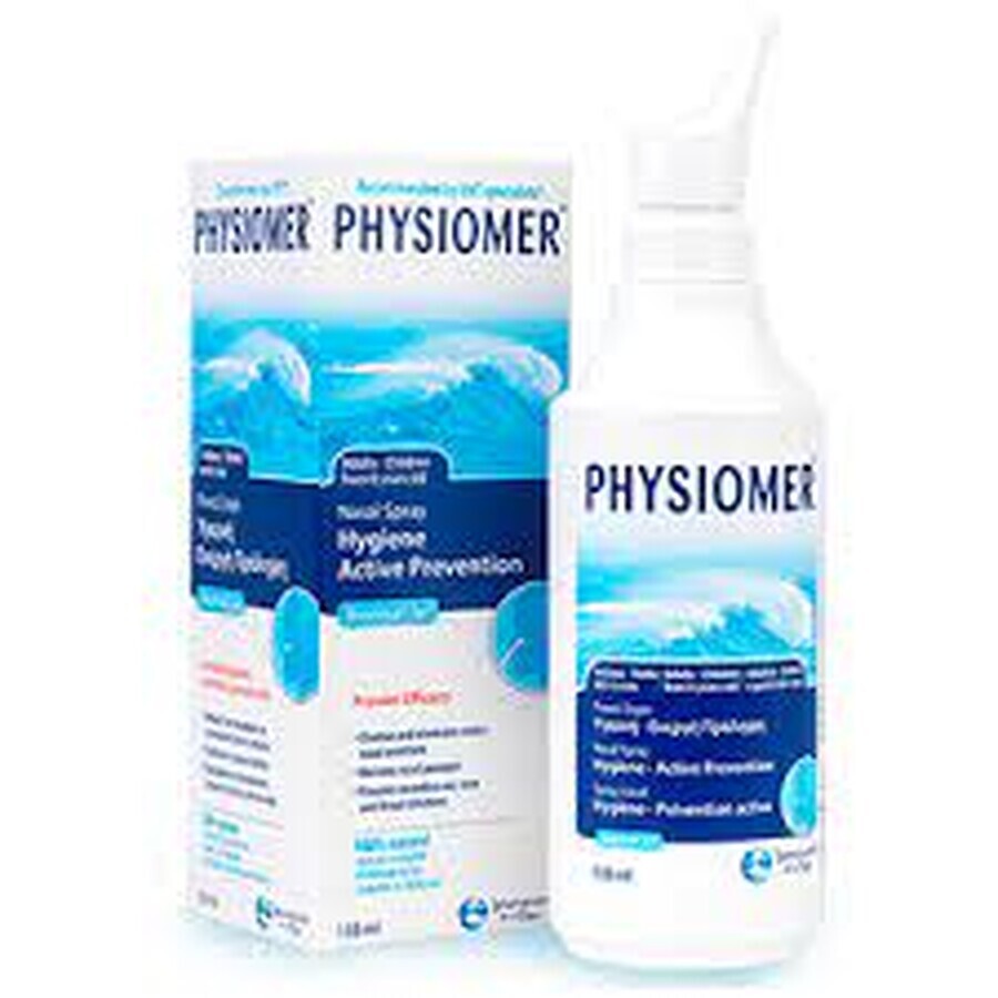 Physiomer Gentle Jet Normal spray nasal isotonique à l'eau de mer, 135 ml, Omega Pharma