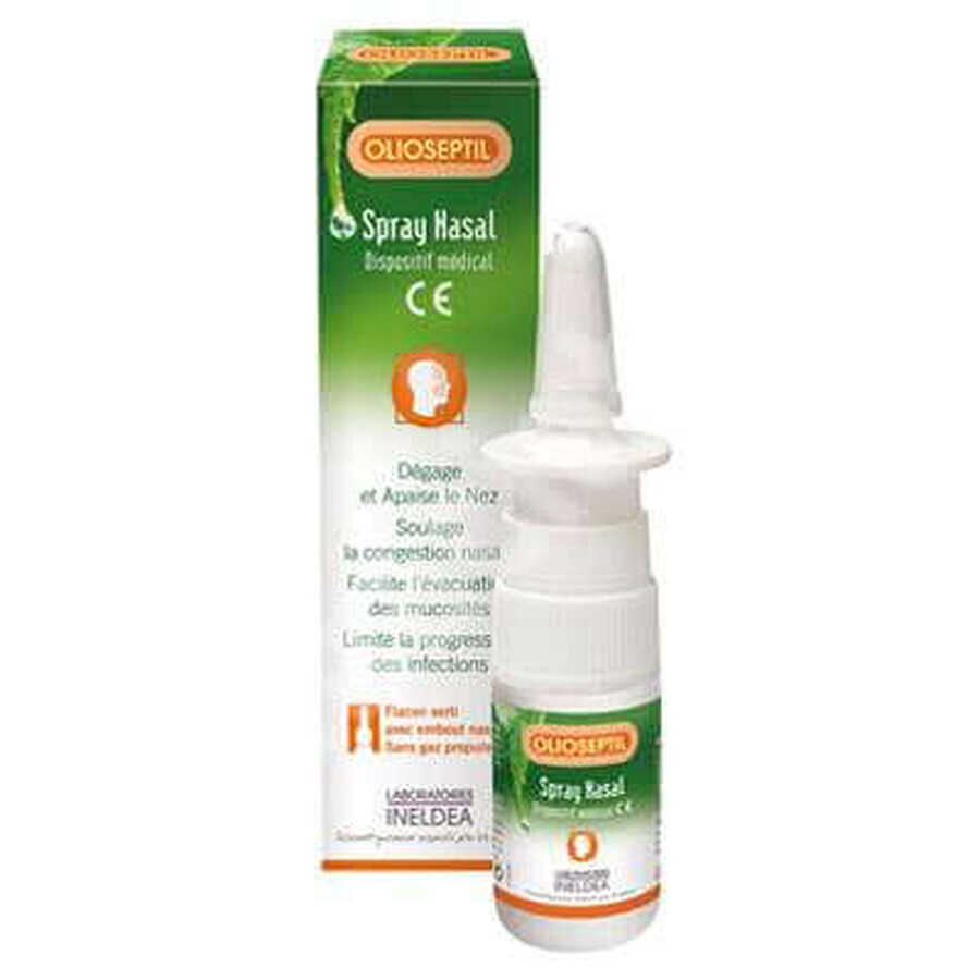 Olioseptil spray nasale all'olio essenziale di menta e timo, 20 ml, Laboratoires Ineldea