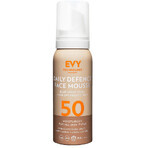 Daily Defense Mousse Crème Solaire SPF 50 Visage, 75 ml, Evy Technology